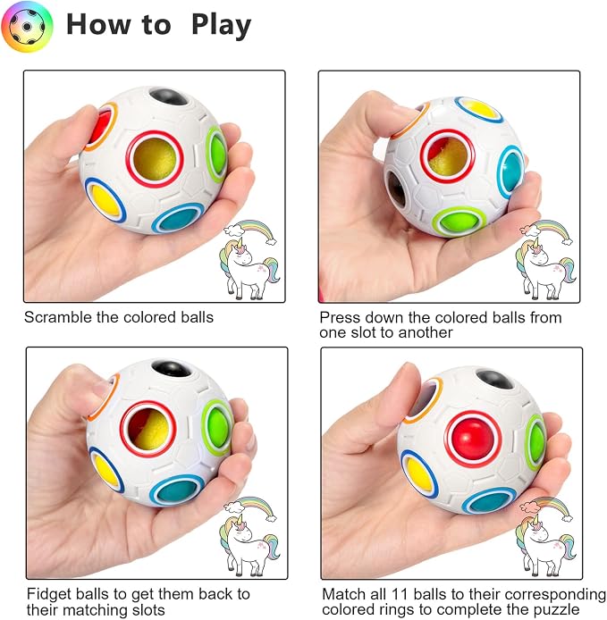 Vdealen Fidget Brain Teaser Toy for Kids, 3D PuzzlesToys Bundle of 3x3 Speed Cube, Maze Box, Rainbow Puzzle Ball, Wisdom Ball, Fidget Snake Cube, Infinity Cube IQ Games for Toddlers Kids Adults