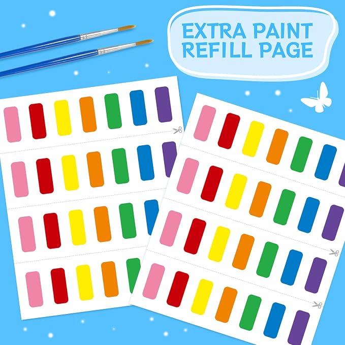 SOCOLER Paint with Water Coloring Books for Toddlers,Sea World Theme Mess Free Watercolor Painting Papers for Kids Water Color Paint Kit Art Craft Gift for Ages 1-3,4-8
