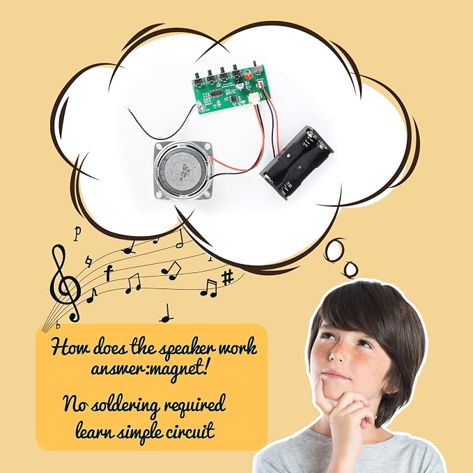 Science Kits for Kids Age 8-12 12-14, STEM Kits for Kids Age 8-10, STEM Toys Build Your Own FM Radio Kit, DIY Electronic Craft Projects Gifts for Teen Girls Boys 9 11 13 15 16+ Year Old (Printed Blue)