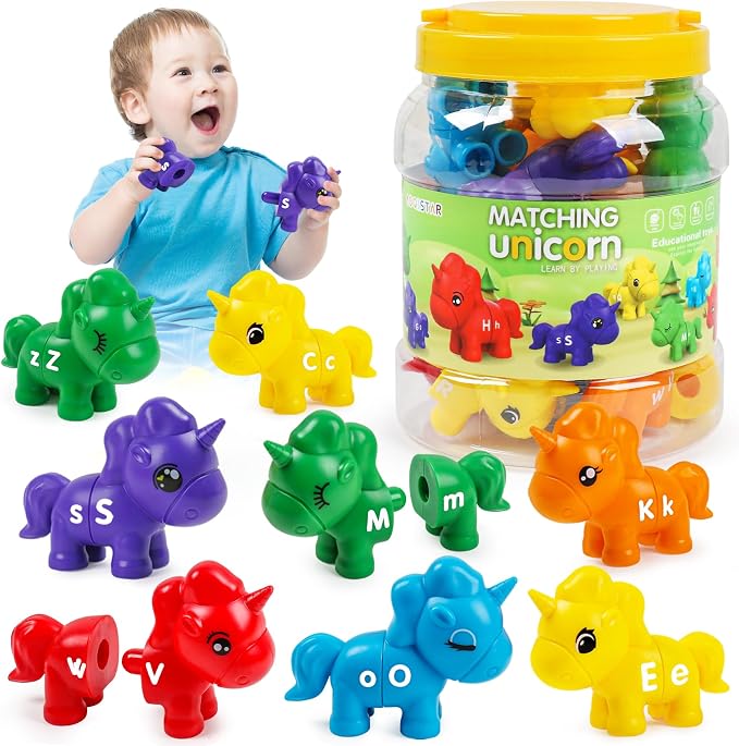 TSYAN Matching Letter Fine Motor Toys for Toddlers,ABC Alphabet Preschool Learning Activities Classroom Must Haves Sensory Sorting Educational Toy Sets for Kids