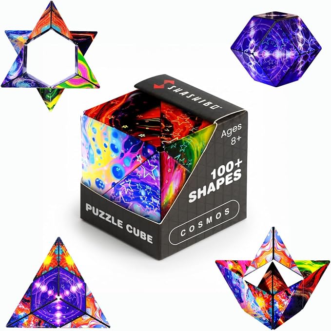 Shashibo DODECA Magnetic Puzzle Cube, Stress Relief Fidget Toy | 100+ Possible Shapes, Sensory Fidget Toy For Adults & Kids, Fun Shape Shifting Puzzle Box For All Ages
