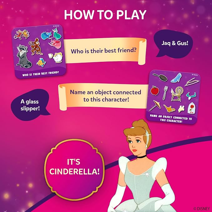 Skillmatics Guess in 10 Card Game Disney Princess – Gift for Preschool Kids | Family Trivia Game, Educational Travel Toy, Board Game, Cinderella, Ariel, Screen-Free Fun, Girls & Boys Ages 3, 4, 5, 6