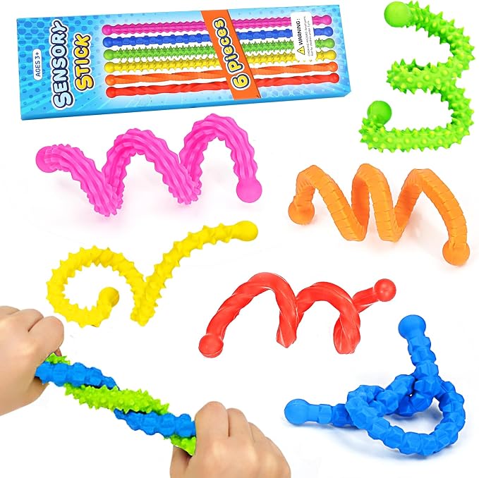 Sensory Fidget Toys for Kids - 6PCS Quiet Fidget Toys for Classroom Calm Down Corner, Christmas & Birthday Gifts for Boys Girls Teen, Gifts for People with Autism ADHD Anxiety Easter Basket Stuffers