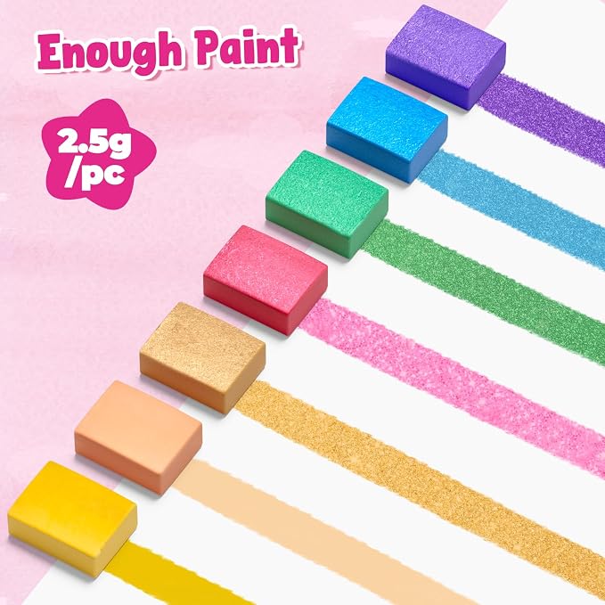 JoyCat Paint with Water Coloring Books for Toddlers (Makeup & Manicures) | Watercolor Painting Set for Kids Ages 3-5 & 4-8, Arts & Crafts Drawing Activity Travel Toy, Birthday Gifts for Boys & Girls