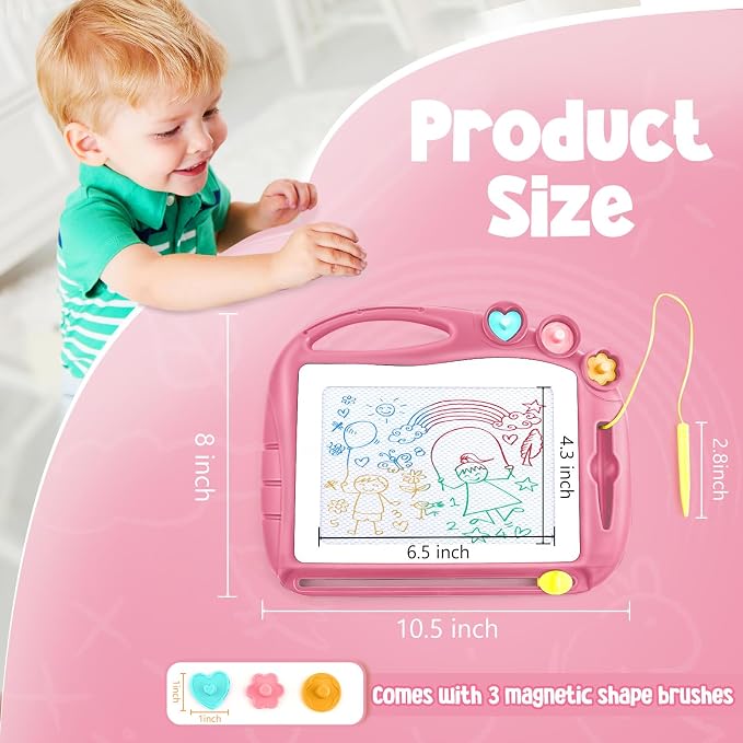 Magnetic Drawing Board, Toddler Toys for Age 3 Boys Girls, Toddler Drawing Board, Birthday Easter Christmas Halloween Kids Toy Gifts for Boys and Girls