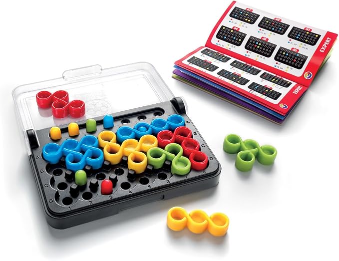 SmartGames IQ Bundles Color Series: IQ Twist & IQ XOXO 240 Challenges for Ages 6-Adult