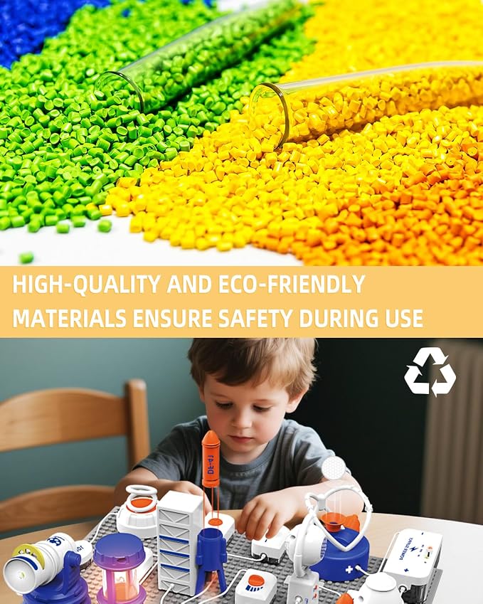 Science STEM Kits for Kids, Electronics Exploration Kit, 66 Pcs DIY Circuit Parts, Over 1200 Projects, STEM Educational Toy Gifts for Kids Boys Girls Ages 3 4 5 6 7 8 9 10 11 12, Color Project Manual