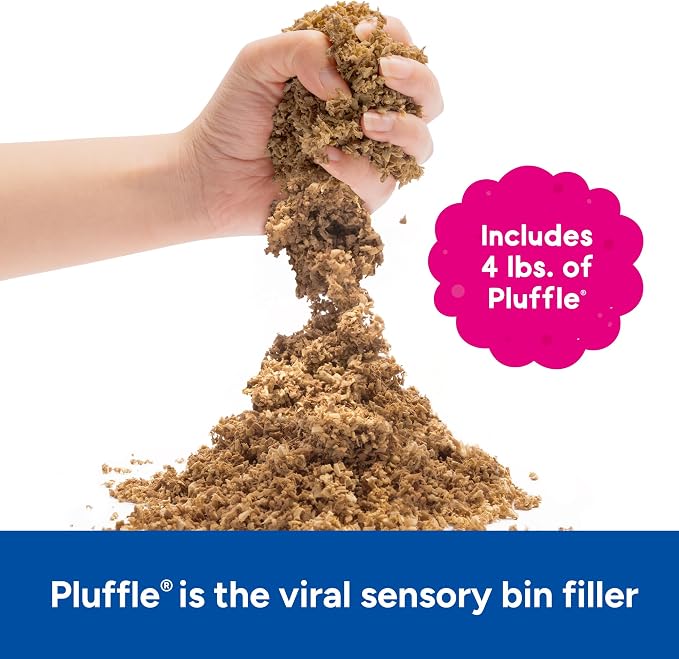 Educational Insights Pluffle Sand Bulk Pack - Preschool Sensory Bin Filler, Tactile Sensory Toys for Toddlers 3-4, Mess Free Slime Alternative, Satisfying Foam Sand Bin Filler