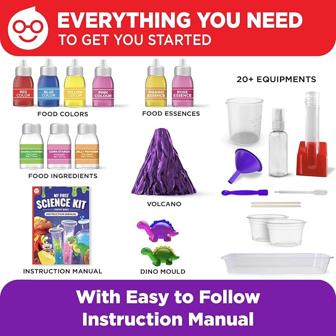Doctor Jupiter My First Science Experiments Kit for Kids Ages 4+ | Birthday Gift Ideas for Boys & Girls 4, 5, 6, 7, 8 Year Olds, Science Kits for Kids Ages 5-7, STEM Educational Toys