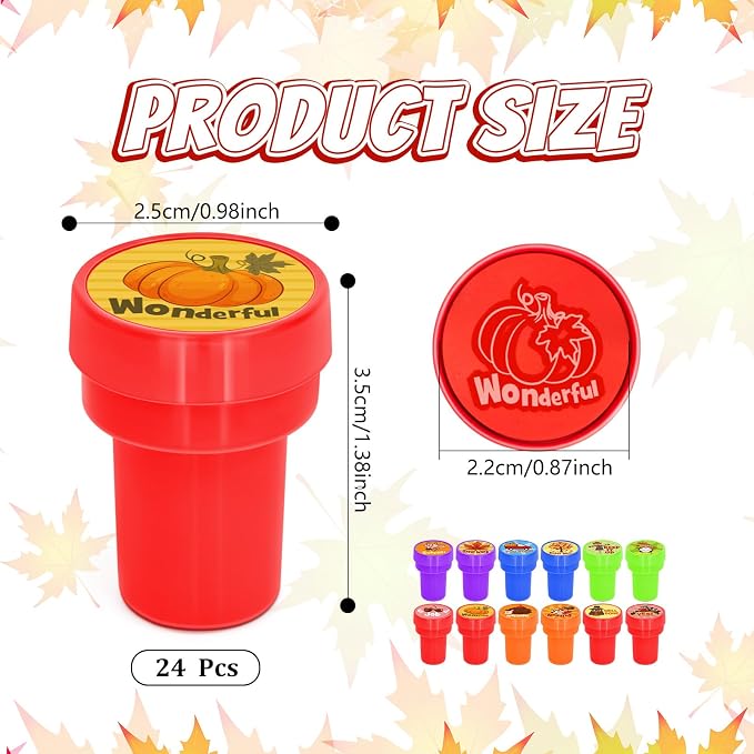 Cinrobiye 24 Pcs Seasonal Stampers Party Favor Set, Cute Four Seasons Stamps for Kids Birthday Party, Classroom Rewards, Educational Learning Toys, Goody Bag Fillers, Seasonal Party Supplies