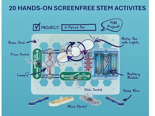 Snap Circuits Beginner, Electronics Exploration Kit, Stem Kit for Ages 5-9 (SCB-20)