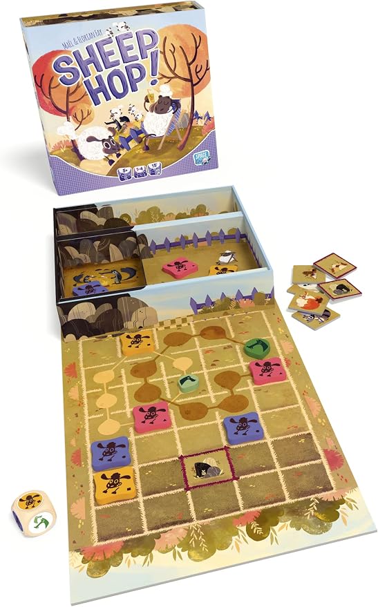 Sheep Hop Board Game (Multilingual Edition) | Cooperative Strategy Game, Fun Family Game for Kids & Adults, Ages 5+, 1-4 Players, 15 Minutes