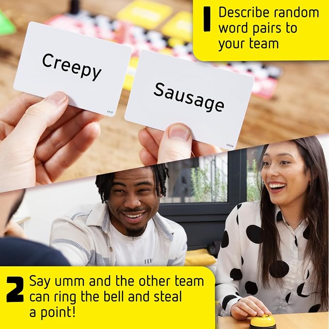 You Can't Say UMM Party Game for Kids and Adults, Ages 8+ | Beat the Timer, Rivals Ding the Bell, Rules Change Each Round, Quick and Competitive, 4-10 Players, Backyard BBQ Fun
