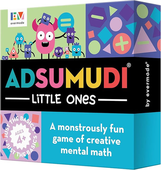Evermade Adsumudi Math Game - Little Ones - The Adorably Fun Game for Clever Kids to Grow Their Addition, Subtraction and Mental Math Skills - Great for Ages 4 and Up