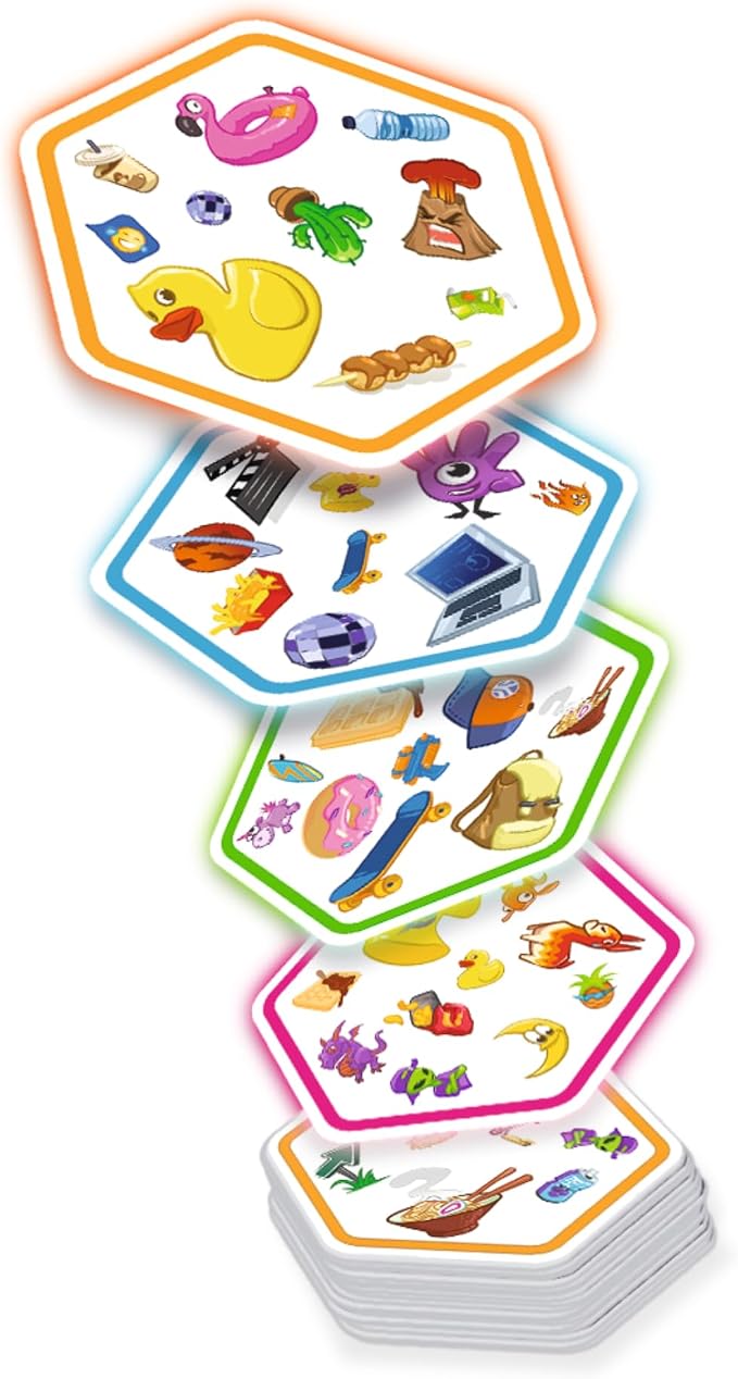 Asmodee Spot It! Connect - Fast-Paced Team Matching Game, Quick Reflexes, Fun for Game Night with Family and Friends, Great for Kids & Adults, Ages 8+, 2-8 Players, 15 Minute Playtime | Match symbols to connect four cards in a row. Ages 8+, 2-8 players...