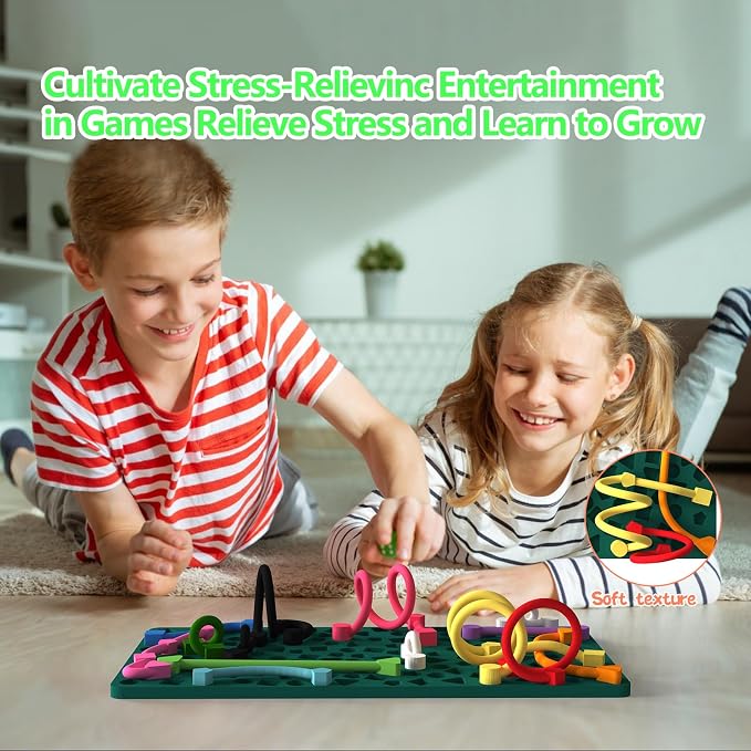 Silicone Sensory Activity Board for Kids, Quiet Fidget Toy for Travel | Calm Focus, Quiet & Silent Play, Endless Creative Patterns, Fine Motor Skill Development, Screen-Free Alternative