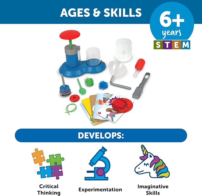 Learning Resources STEM Explorers Superhero Science!, Critical Thinking, Experiments for Kids, Magnets for Boys and Girls, Ages 6+,21 Pieces