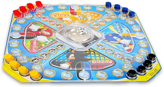 Sonic the Hedgehog Pop Up Board Game - Bundle with Sonic Board Game for Kids with Pop Up Dice Plus Stickers, More | Sonic the Hedgehog Games for Birthday Party