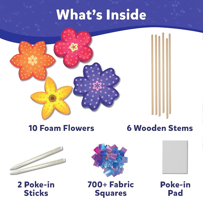 Skillmatics Poke-in Art Flower Bouquet & Snip Snip Bundle, No Mess Art for Kids, DIY Creative Activity, Gifts for Boys & Girls Ages 3, 4, 5, 6, 7, 8, 9
