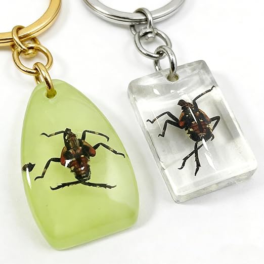 9 pcs Insect Amber Fossils, BOSOIRSOU Fossil Pendants, Different Insect Specimen, Bug Preserved in Resin, Educational and Scientific Amber Collections - Random Patterns