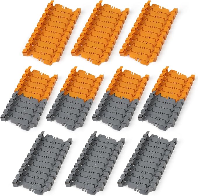 100 Pcs Construction Flexible Track Expansion Kit for Kids – Birthday Gift for Boys Ages 3, 4, 5, 6, 7,Compatible with Most Engineering Track Sets, Add-On Accessory Toy for Building Raceway