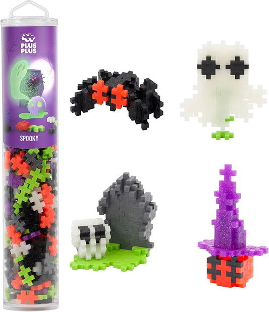 PLUS PLUS 240 Piece Spooky Mix - Mini Waffle Blocks, Halloween Must Haves | STEM Toys for Kids, Sensory Bin Fillers, Math Manipulatives, Classroom Must Haves, Gifts for Boys & Girls