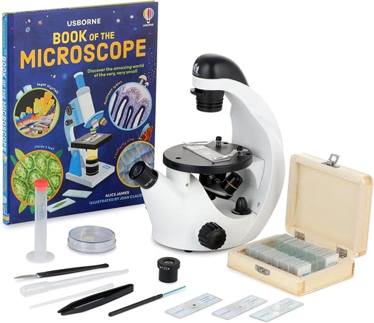 AmScope IN50C-PS25-WM Science Discovery 500X Inverted | 40X-500X Magnification Range