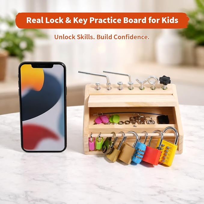 INIFEIDALA Montessori Toys for 3 4 5 6 Year Old Birthday Gift | Screwdriver Board Set,Lock and Key Toy,Fine Motor Skills,STEM Toys,Educational Learning Sensory Activities
