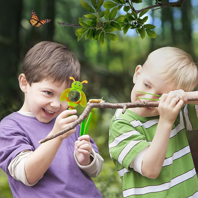 ESSENSON Bug Catcher Kit, 2 Pcs Bug Cage | Outdoor Explorer Kit, Includes Whistles, Backyard Exploration