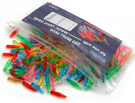 Refill Pegs 280PCS for Use with Creative Light Up Board,Educational Learning Toys for Boys and Girls Ages 4+