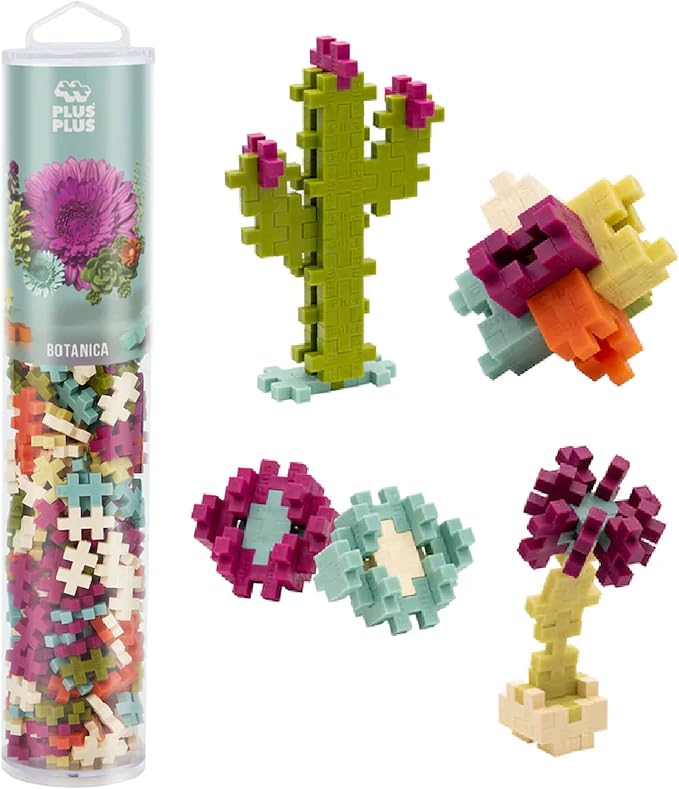 PLUS PLUS 240 Piece Botanica Mix - Mini Waffle Blocks Classroom Must Haves