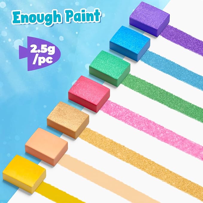 JoyCat Paint with Water Coloring Books for Toddlers (Ocean Princess) | Watercolor Painting Set for Kids Ages 3-5 & 4-8, Arts & Crafts Drawing Activity Travel Toy, Birthday Gifts for Boys & Girls