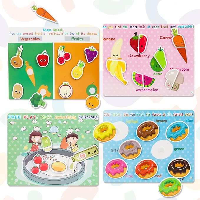 TOY Life Busy Book Preschool Learning Activities Toddler Busy Book with 32 Pages Autism Sensory Learning Materials Preschool Montessori Learning Toys for Kids 3+ Quiet Books for Boys and Girls