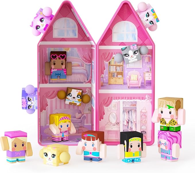 GobiDex Magnetic Travel Toys Figures Set with a Portable Tin for Girls 3+ | Princess Game, STEM Sensory, Doll House, Airplane Essential, Birthday Gift, Road Trip, Compatible, Poseable Animals & People