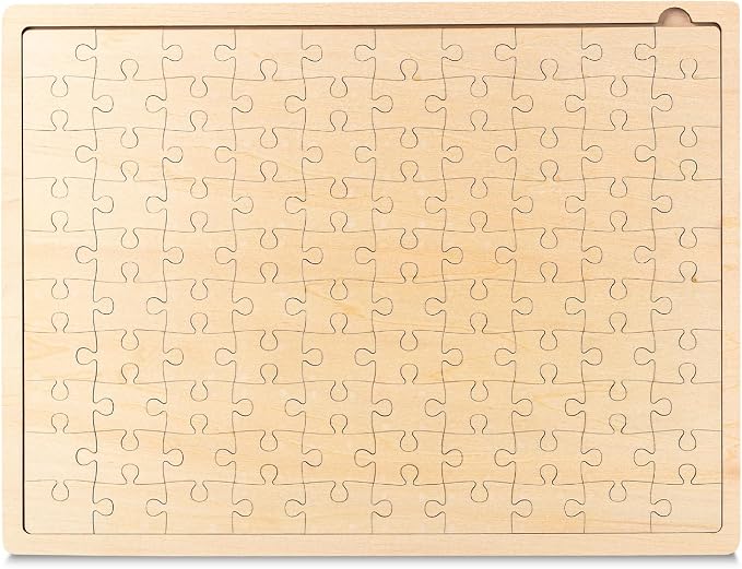 Mr. Pen- Blank Wooden Puzzle, 100 Pieces, 14.2" x 10.6" | Wooden Blank Puzzles to Draw on