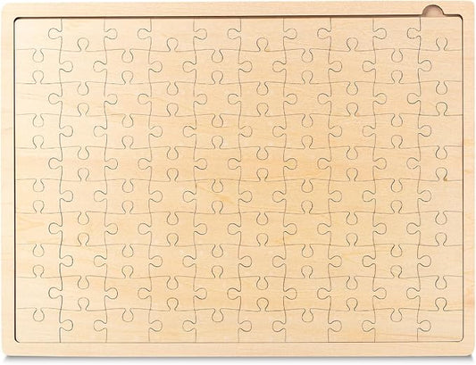 Mr. Pen- Blank Wooden Puzzle, 100 Pieces, 14.2" x 10.6" | Wooden Blank Puzzles to Draw on