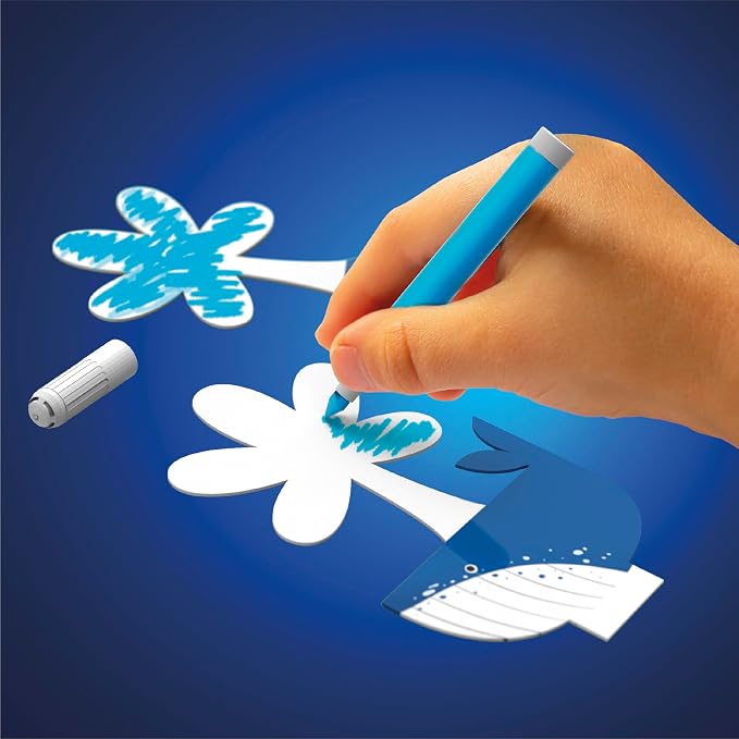 Discovery™ Deep Sea Crystal Grow Kit – 32-Piece STEM Chemistry Lab for Kids| Grow Colorful Crystals on 8 Sea Creatures| Educational Craft Kit with Art Supplies| DIY Science Activity Set Gift| Ages 8+