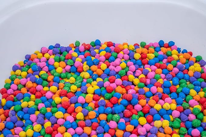 Colored Chickpeas for Sensory Play and Sensory Bins - Many Different Seasonal Colors (4 Cups, Rainbow)