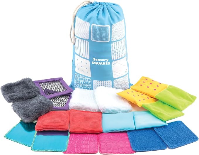 Educational Insights Sensory Squares - Sensory Toys for Toddlers, Textured Bean Bags for Classroom, Toddler Classroom Must Haves, Preschool and Kindergarten Learning Materials, Kids Ages 4+