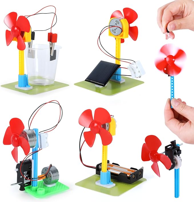5 STEM Science Kits for Kids Teens, Electric Circuit Fan Experiments | Fans Building Kit Age 8-12 12-14, Engineering Activities Circuits Science Fair Projects STEM Toys 1st 2nd 3rd 4th Grade