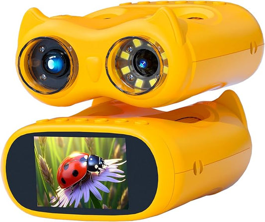 Handheld Microscope for Kids, 2 in 1 1000X Pocket Digital Microscope & 10X Telescope for Kids - Science Kits STEM Toys - Gifts for Boys Girls Ages 3 4 5 6 7 8 9 10 11 12 (Orange)