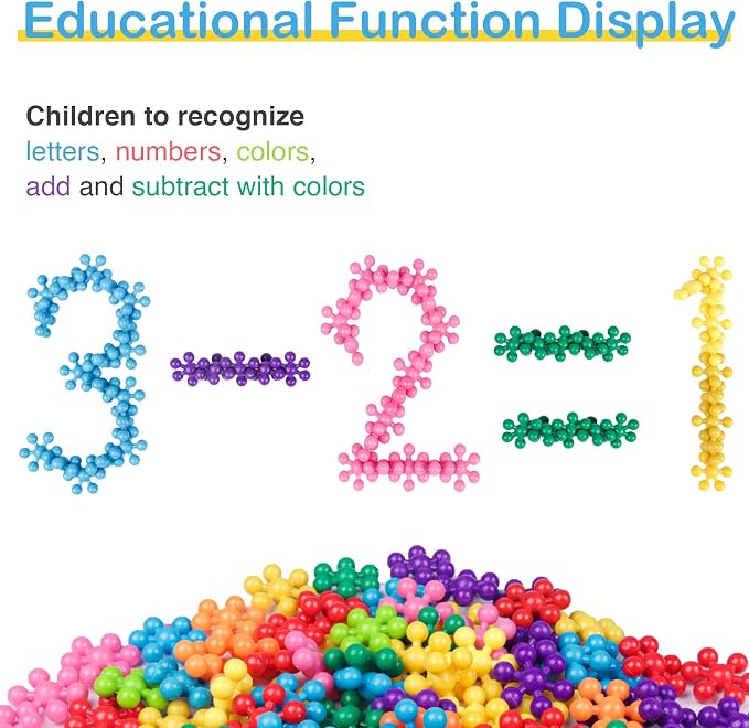 NEOACT 600 PCS Building Blocks STEM Toys, Interlocking Solid Plastic Toys | Safe Material Creativity Educational Toys Sets for Preschool Kids Boys and Girls Aged 3+