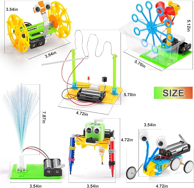 BeAndge STEM Kits for Kids 6-8 8-10, STEM Toys 6 7 8 Year Old Birthday Gift | Science Kits for Kids 5-7 8-12, Boy Gifts Robot Toys for 6+ 8-13, Robotics Experiment Engineering Building Crafts Activities