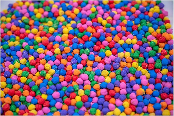 Colored Chickpeas for Sensory Play and Sensory Bins - Many Different Seasonal Colors (4 Cups, Rainbow)