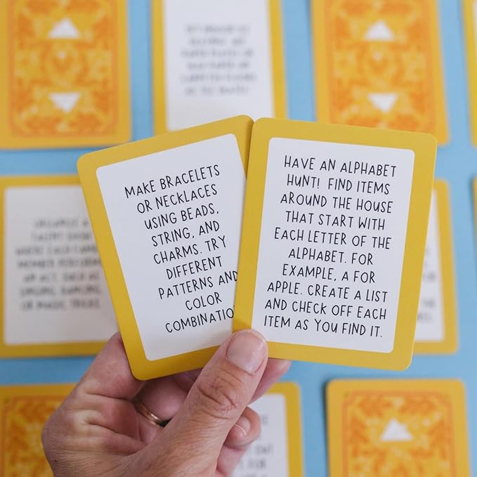 Pippi Post Indoor Busy Ideas Activity Cards & Tin, 50 Screen-Free Prompts | Indoor Summer Activities, Portable Fun for Rainy Days, Travel, Home & Boredom Relief