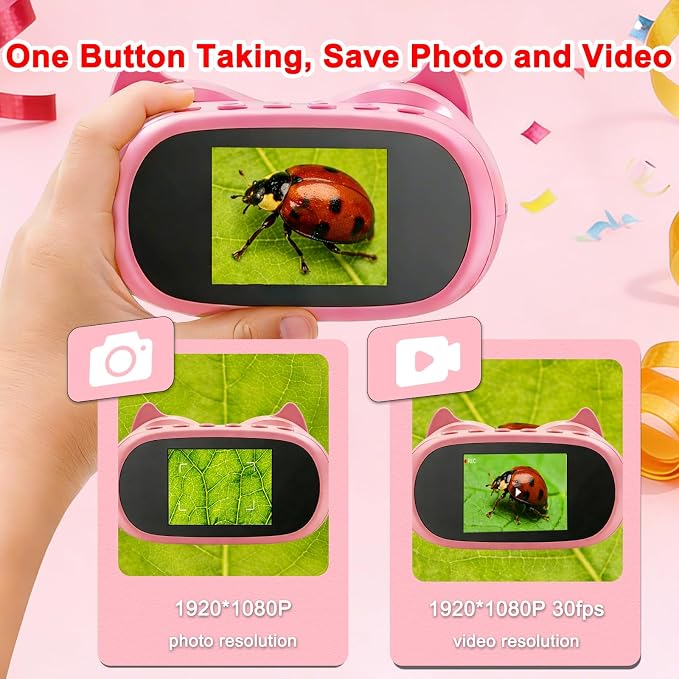 1000X Handheld Digital Microscope for Kids & Binoculars, STEM Toys, 2 in 1 | Kids Pocket Microscope with 2.0" IPS Screen, 8 LED, Photo and Video, Science Kit, Birthday Gifts for Boys Girls Ages 4-12
