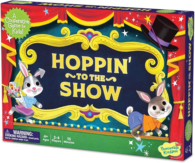 Peaceable Kingdom Hoppin' to the Show Cooperative Game for Kids