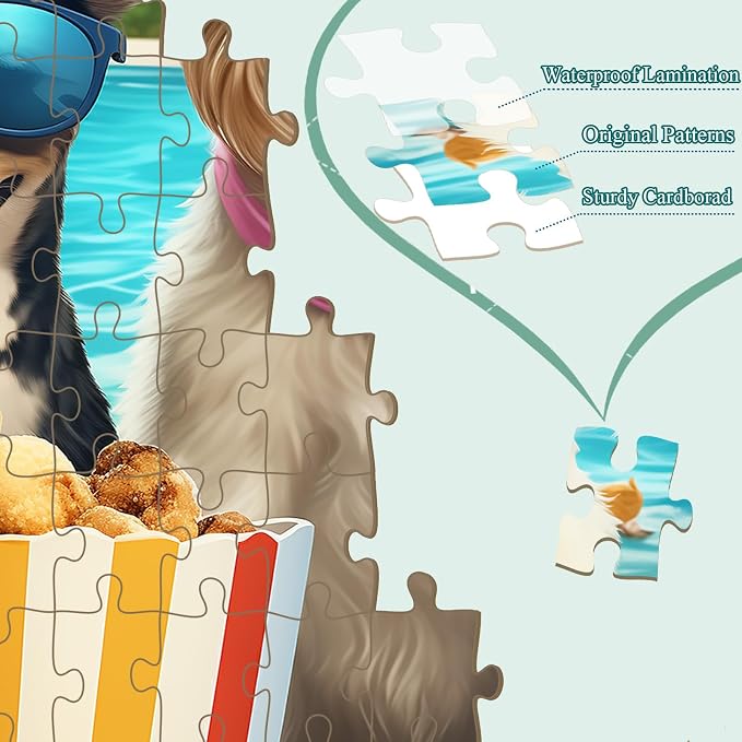 Puzzles for Kids Ages 6-8 8-10 Year Old - 200 Piece Amusement Park Dog | Puzzles for Kids Ages 6 7 8 9 10 Year Old and Adults Children Kids Puzzles for Girls and Boys Educational Toys Gifts