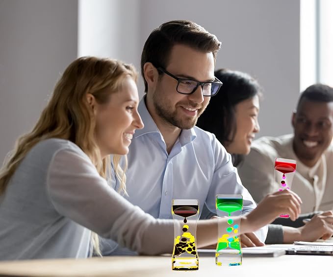 Liquid Motion Bubbler Timer - 10 Pack Colorful Sensory Play | Relaxing Motion Timer Fidget Calming Toys - Sensory Play for Adults and Kid Stress Management Hourglass Desk Decor