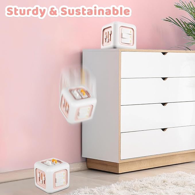SOCBTNSO Montessori Busy Cube Travel Toy for Toddlers | Learning Fine Motor Skills, 1st Birthday Gifts for 1 Year Old Girl, 6 9 12 Months Baby